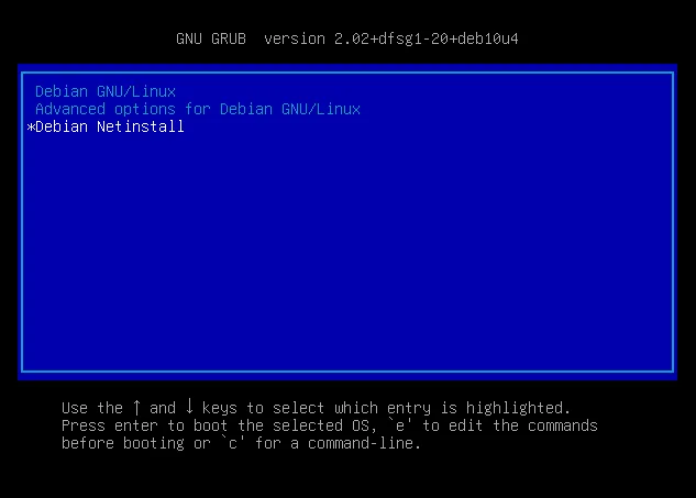 Grub bietet uns den ISO-Start direkt im Menü an.